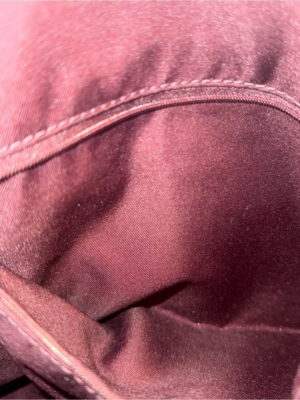 Fossil Burgundy Tote with Brown Leather Straps